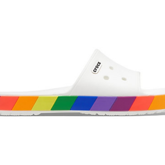 Crocband III Rainbow Block Slide